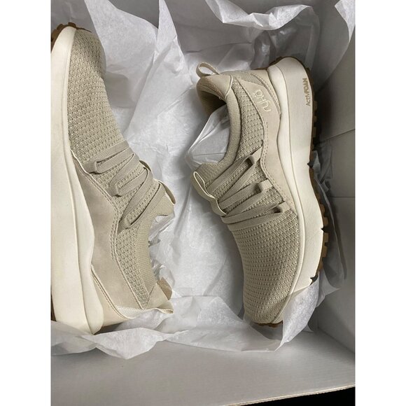 Ryka Womens Jumpstart Lace Up Slip On Sneakers French Beige Size 9M Defected - Picture 6 of 10